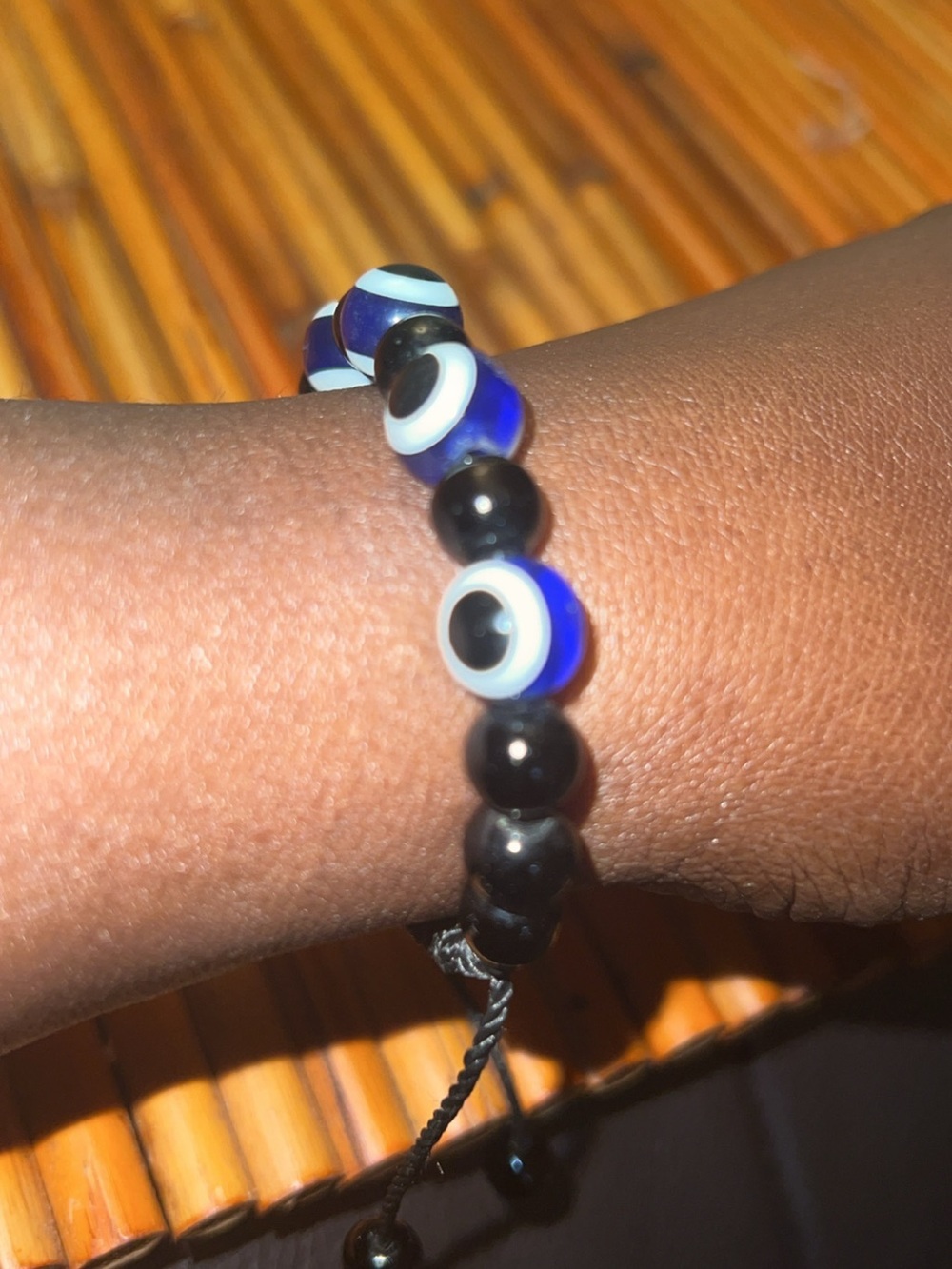 Evil Eye Beaded Bracelet – Adjustable Unisex Protection Jewelry - Picture 6 of 14